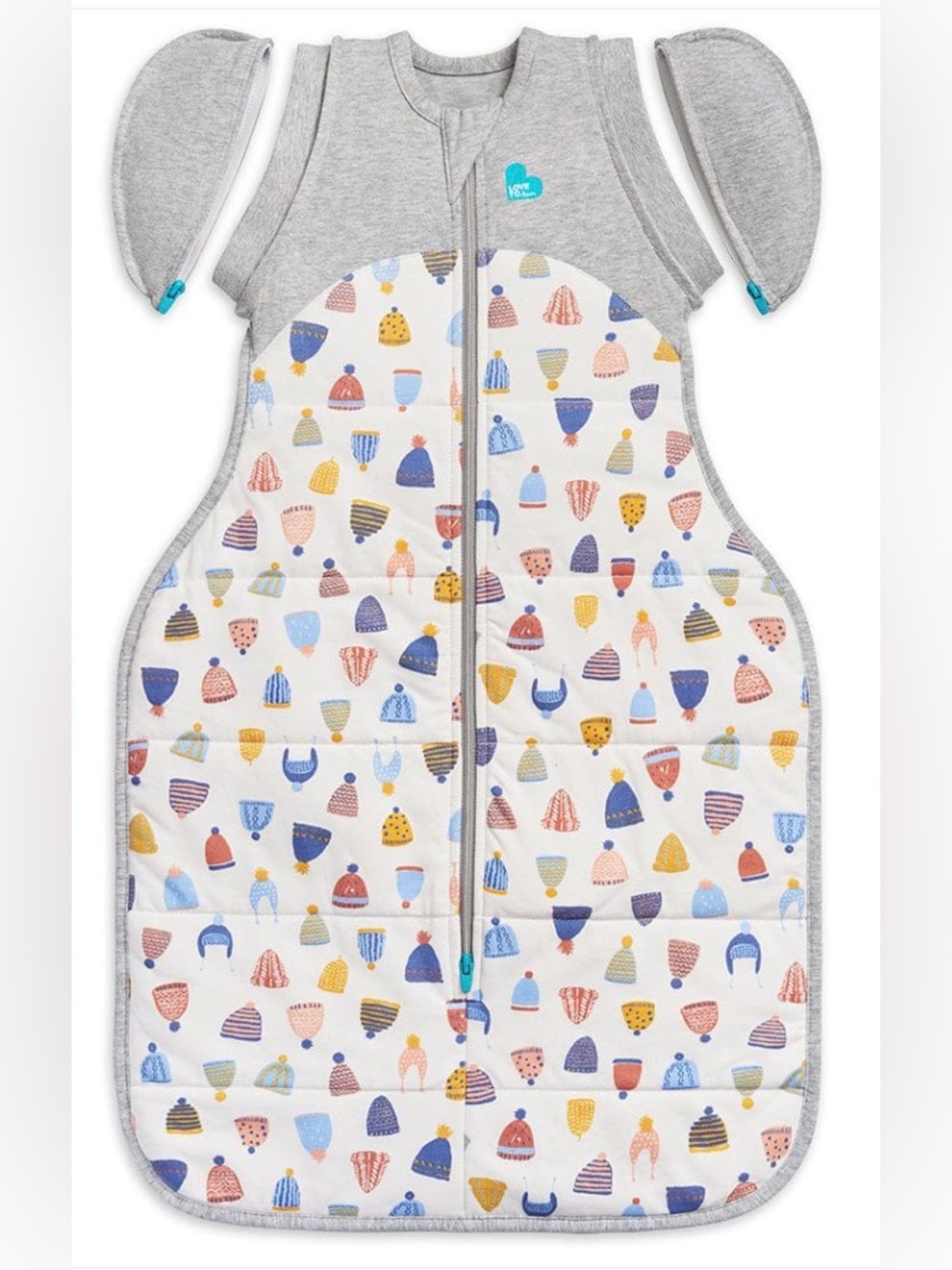 Love To Dream Swaddle UP Transition Bag Quilted 2.5 TOG SZ L Happy Hats Gray New